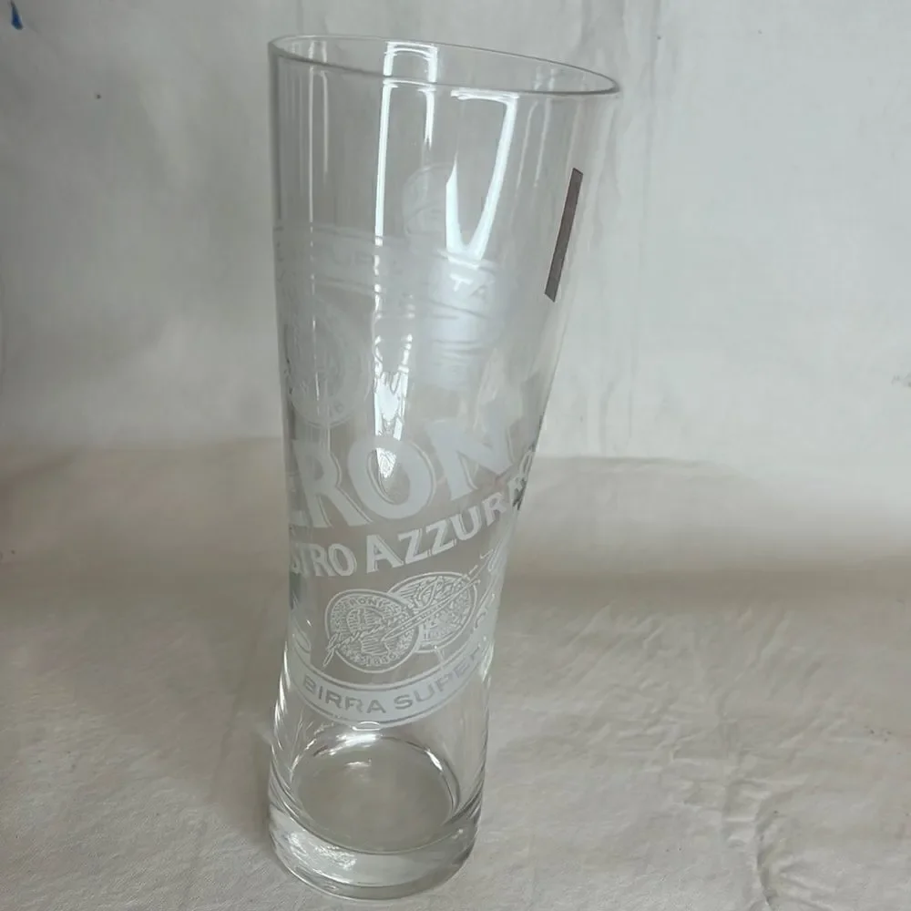 Peroni Beer Drinking Glass 12 Ounces 2 1/2 Inches Diameter 7 3/4 Inches …